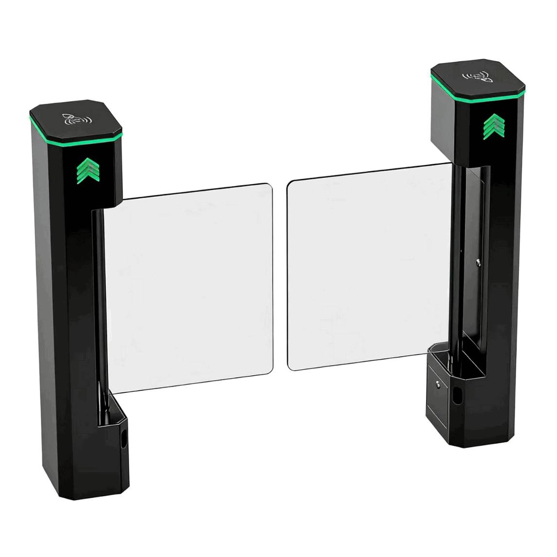 Cổng xoay cánh gập (Flap Barrier) inox 304 cao cấp: Tích hợp RFID và cảm biến vân tay, giải pháp kiểm soát ra vào chuyên nghiệp cho văn phòng hiện đại